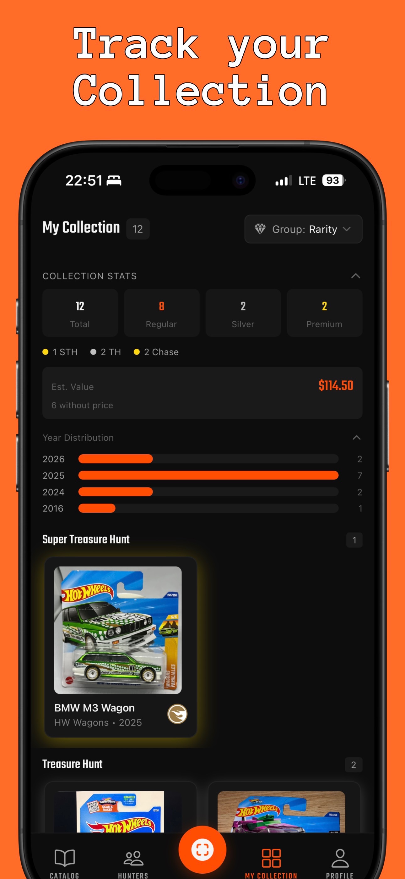 Collection tracking with stats
